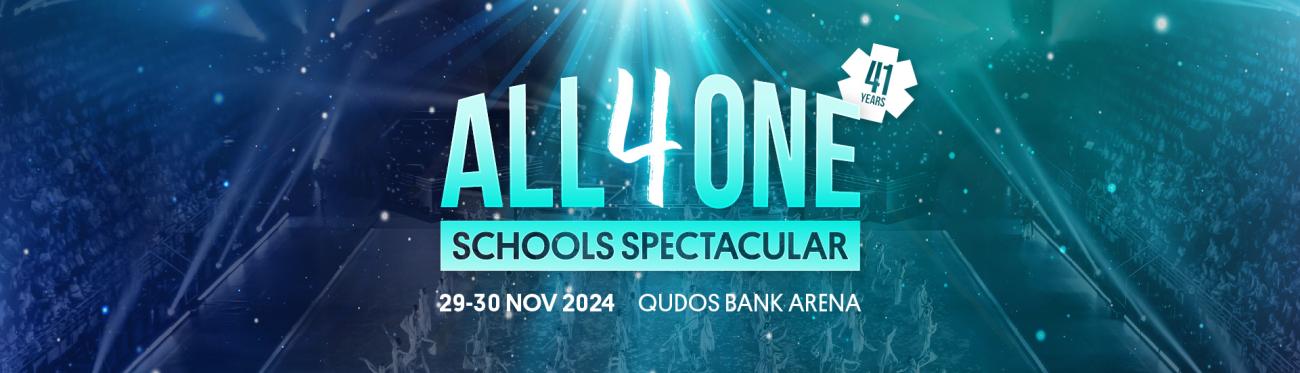 School Spectacular 2024 All 4 One banner